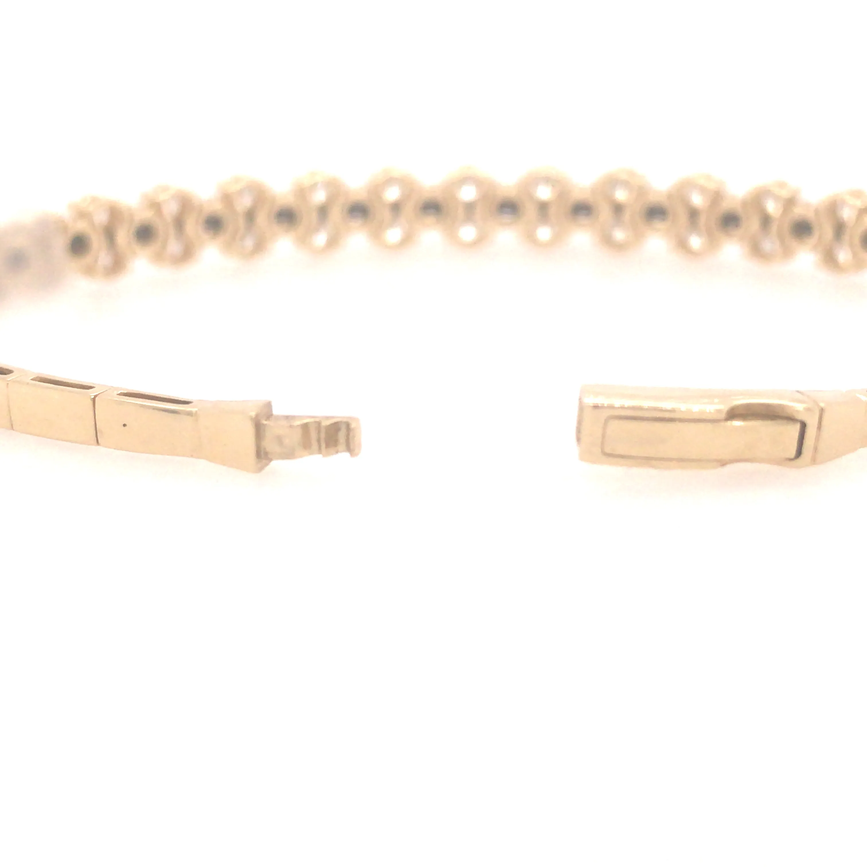 14K Flexible Diamond Bangle Yellow Gold
