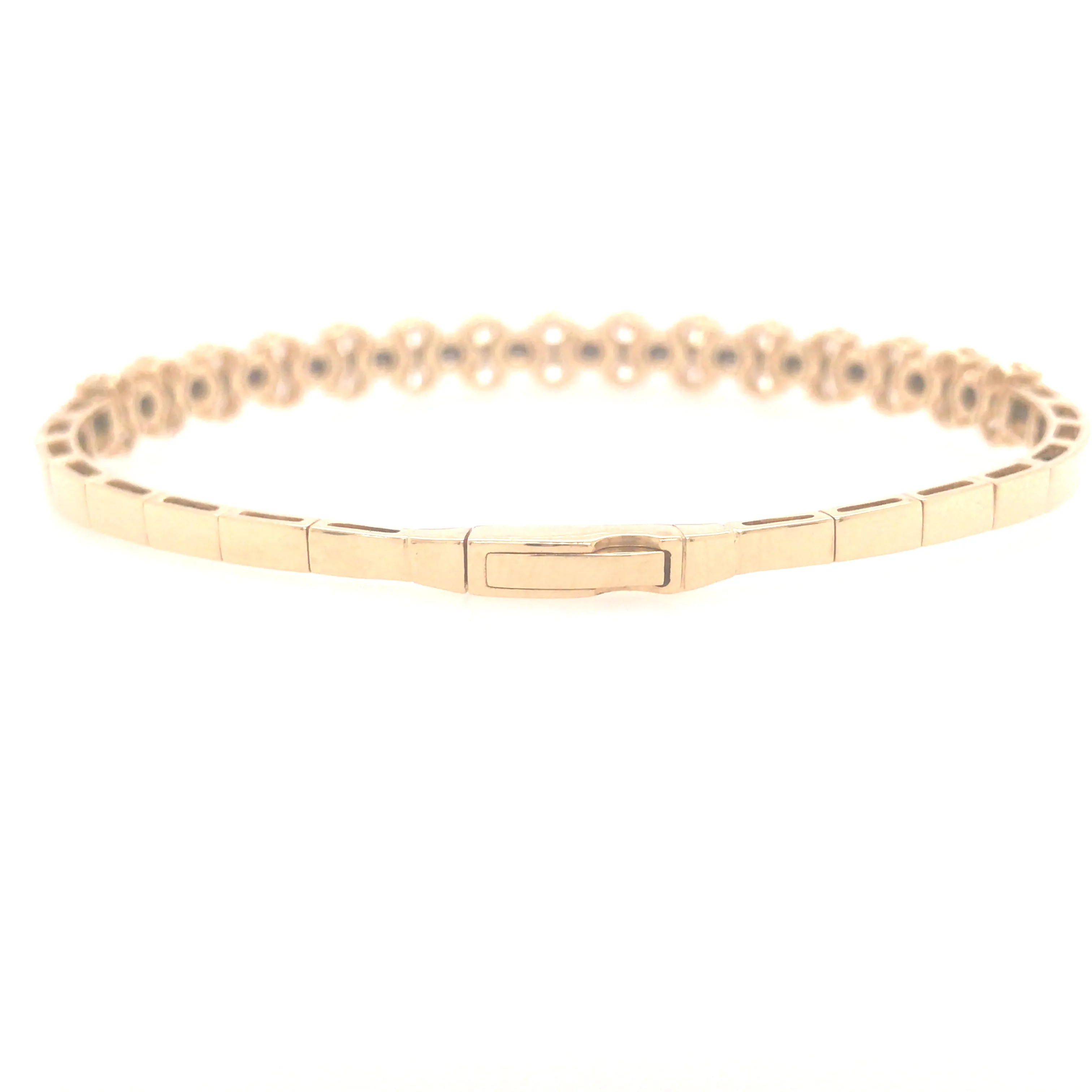 14K Flexible Diamond Bangle Yellow Gold