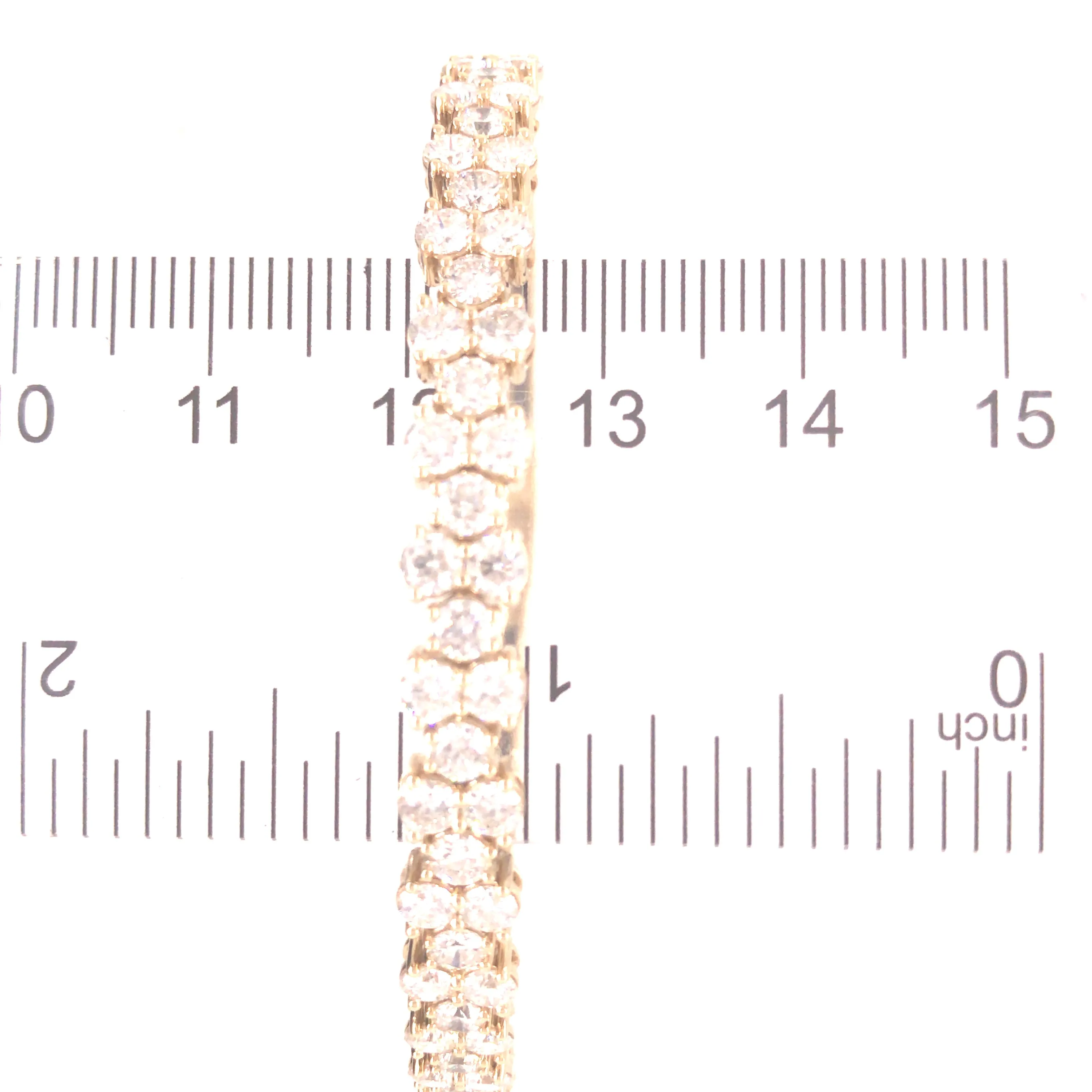 14K Flexible Diamond Bangle Yellow Gold
