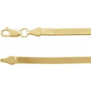14K Yellow 4.6 mm Flexible Herringbone 7" Chain