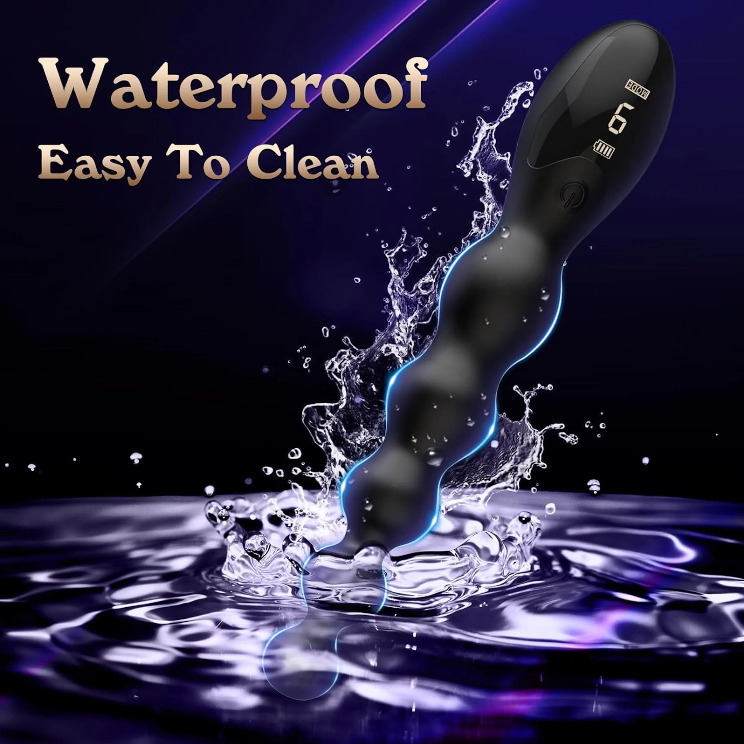 AdultLuxe LuxeFlex Vibrating Anal Beads with Digital Display
