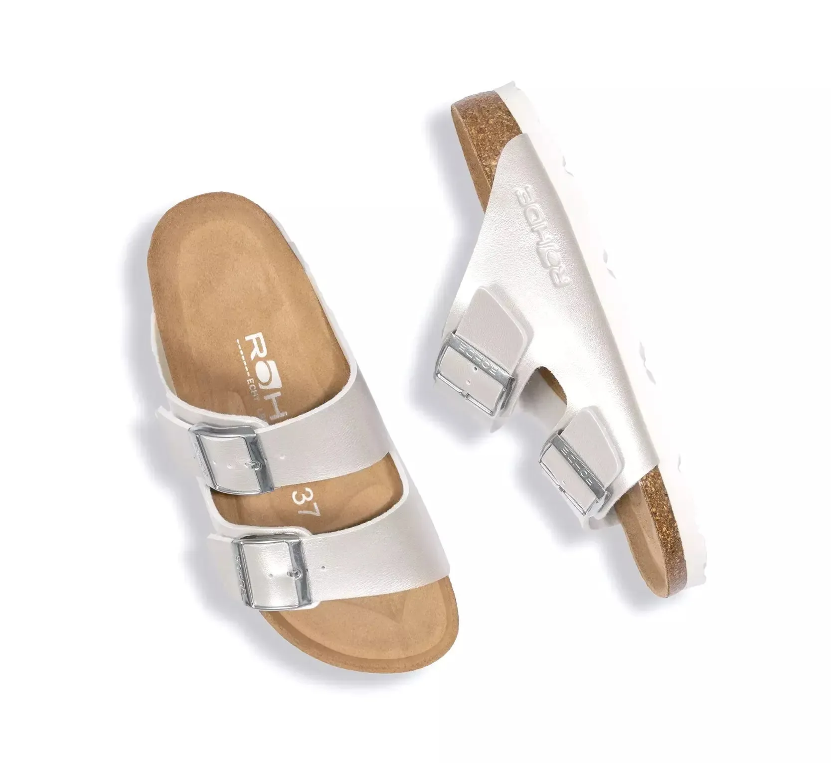 'Alba softino' women's sandal - Off white patent