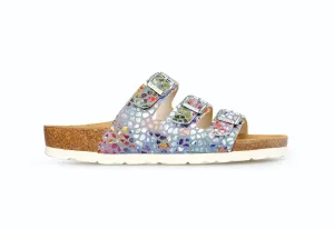 'Alba' women's slide sandal - jeans blue mix