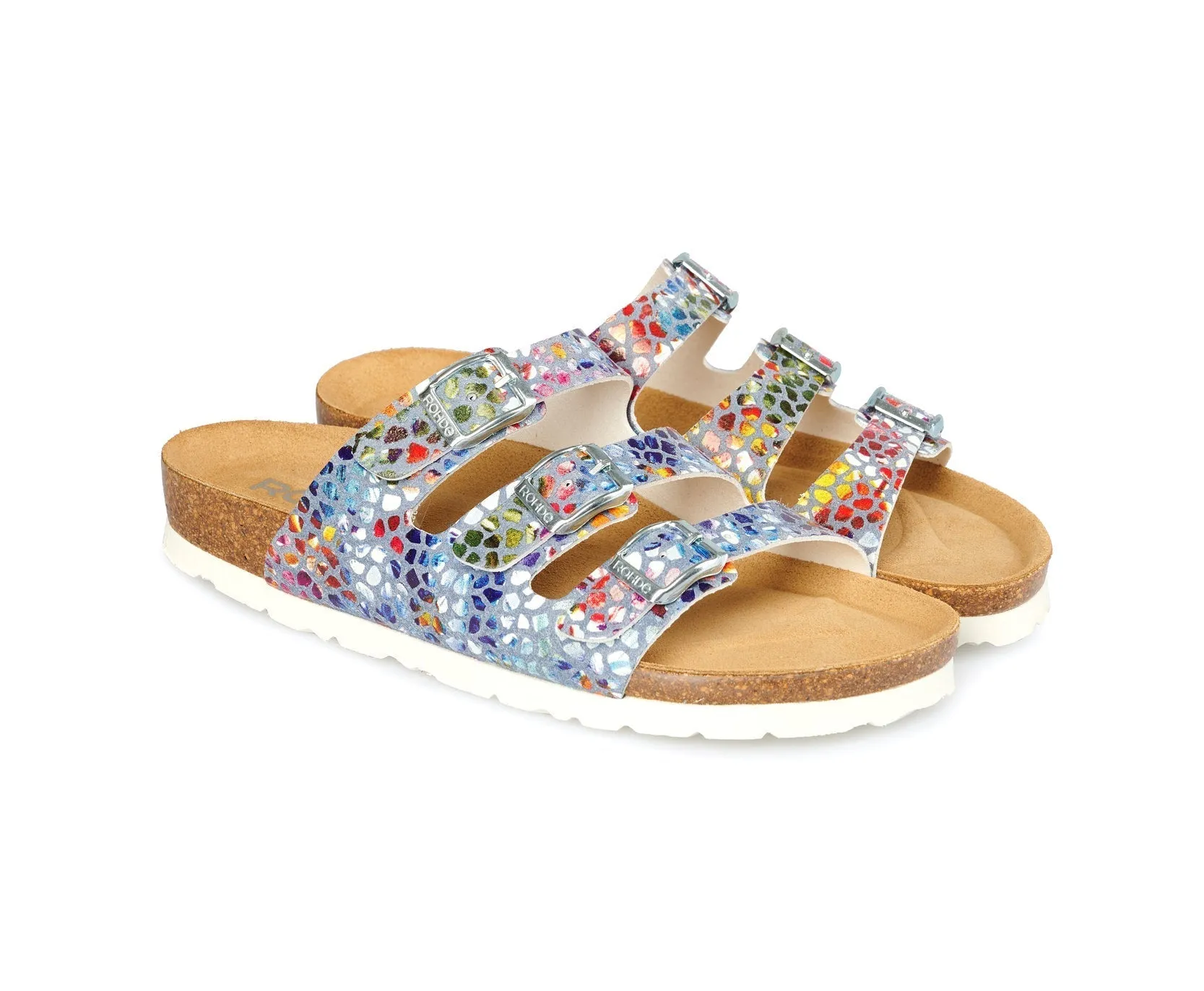 'Alba' women's slide sandal - jeans blue mix