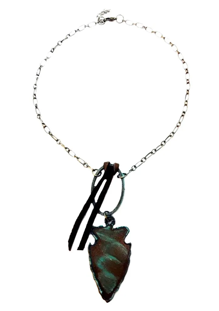 Arrowhead with Oval Necklace