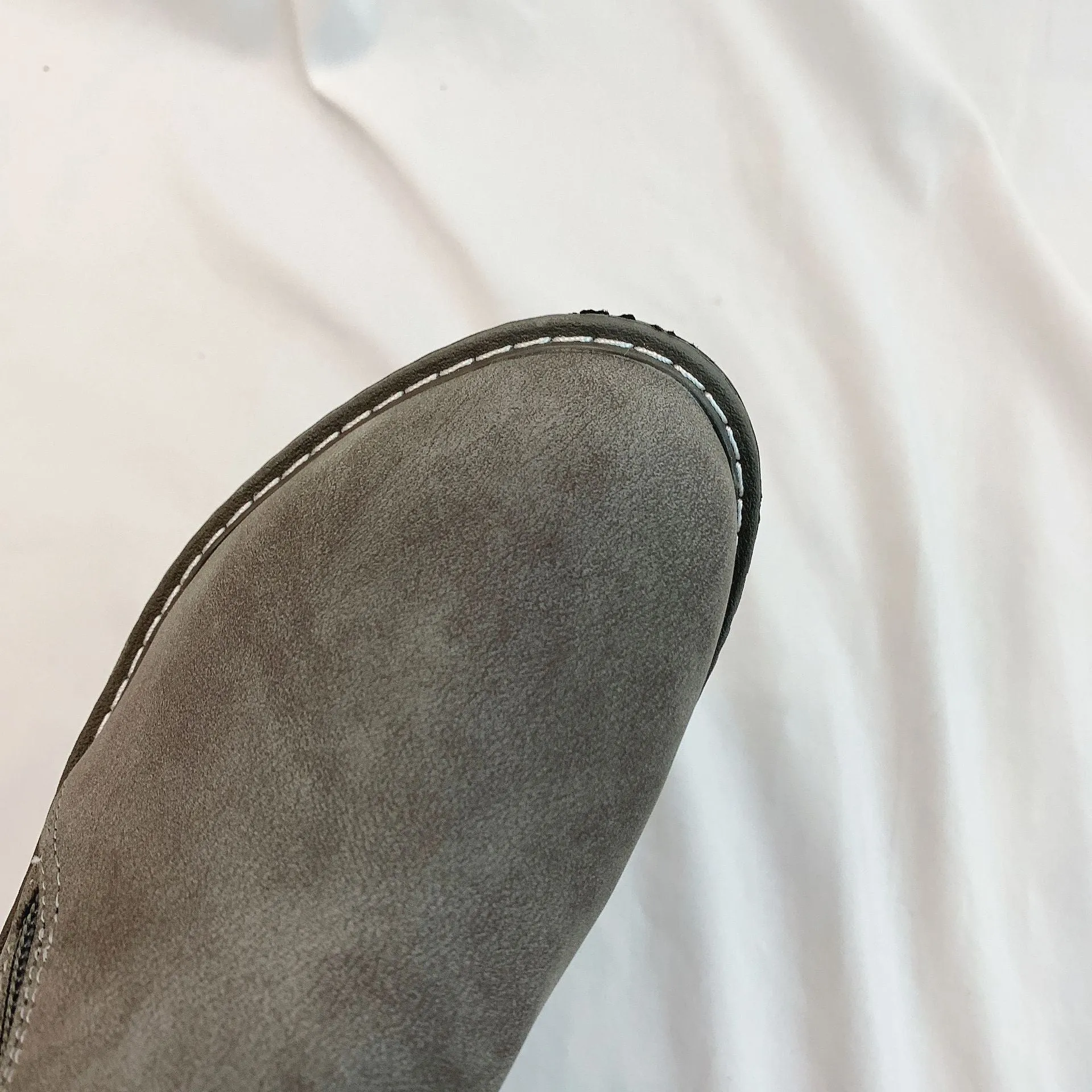 Autumn and Winter Boots Women's Thick with Martin Bare Boots Female Students Side Zipper Rivets