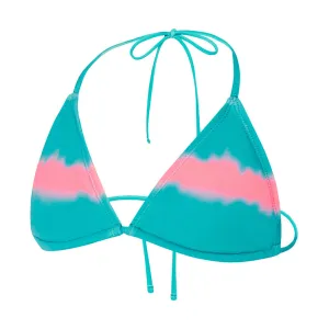 Barbados Girls Bikini Top - Green Pink