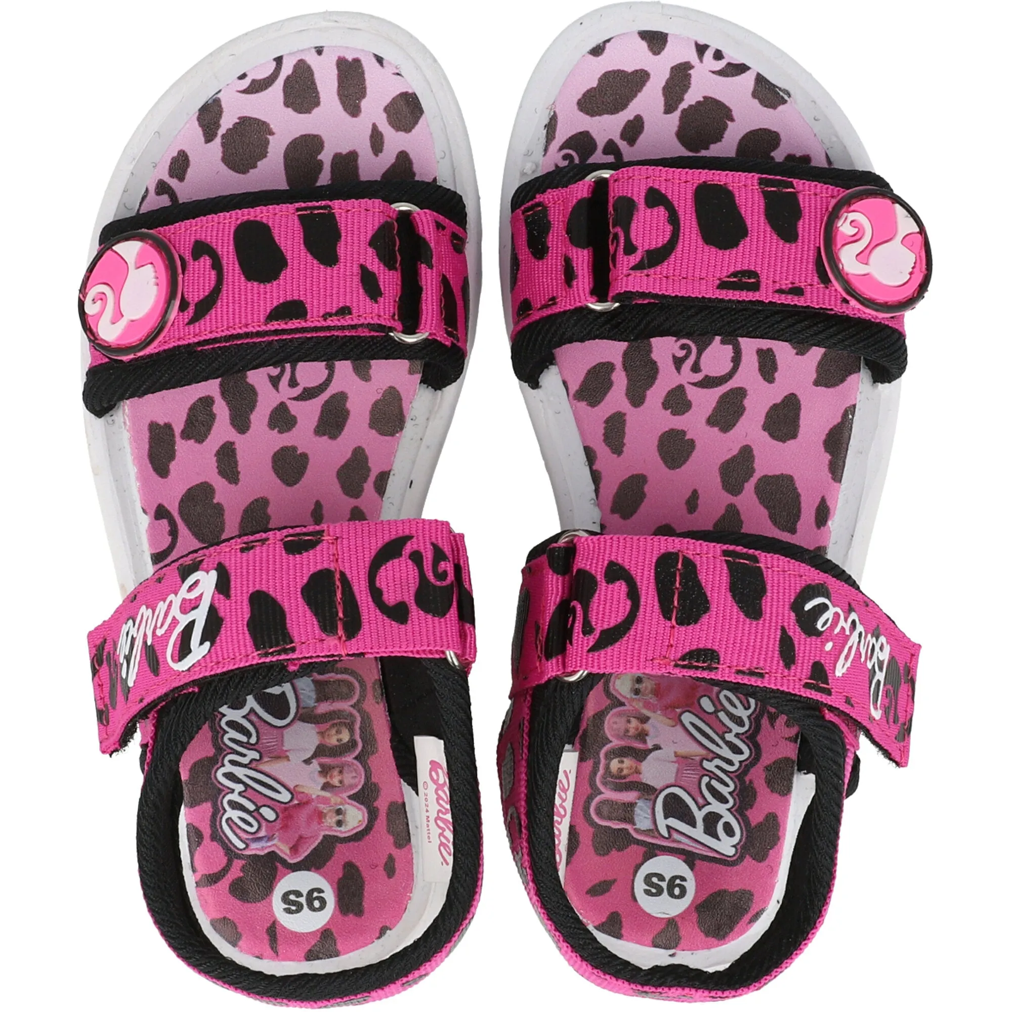 Barbie Leopard Pink Strap Sandals