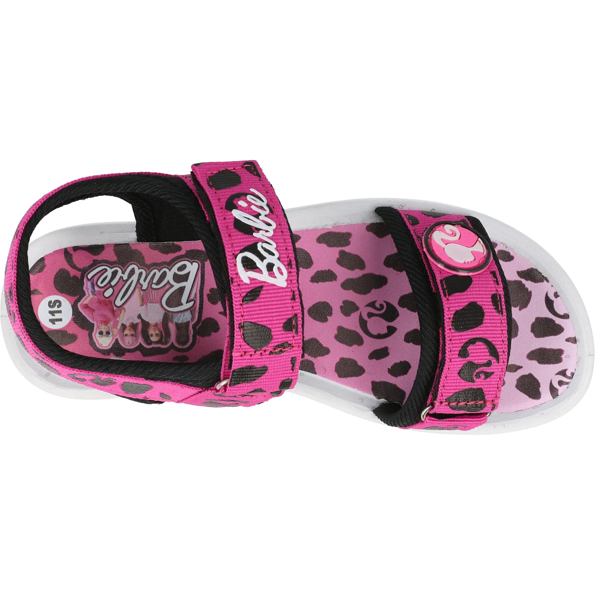 Barbie Leopard Pink Strap Sandals
