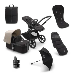 Bugaboo Fox 5 Essential Bundle - Black/Midnight Black/Desert Taupe
