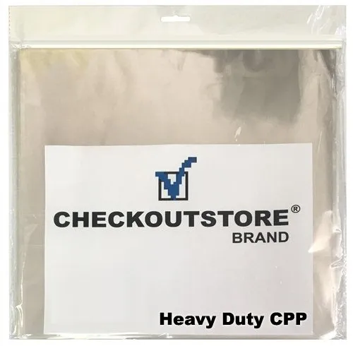 CheckOutStore® Clear Plastic CPP Sleeves for 12" Vinyl 33 RPM Records
