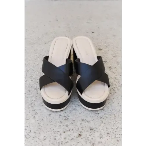 Cherish Contrast Platform Sandals for Stylish Summer Moments