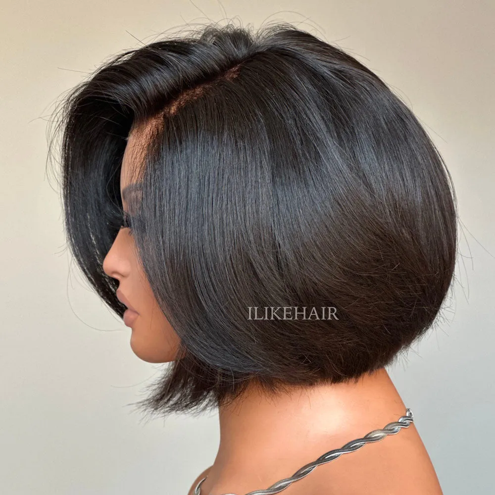 Classic & Chic Layered Cut Blowout Bob Lace Glueless Wig