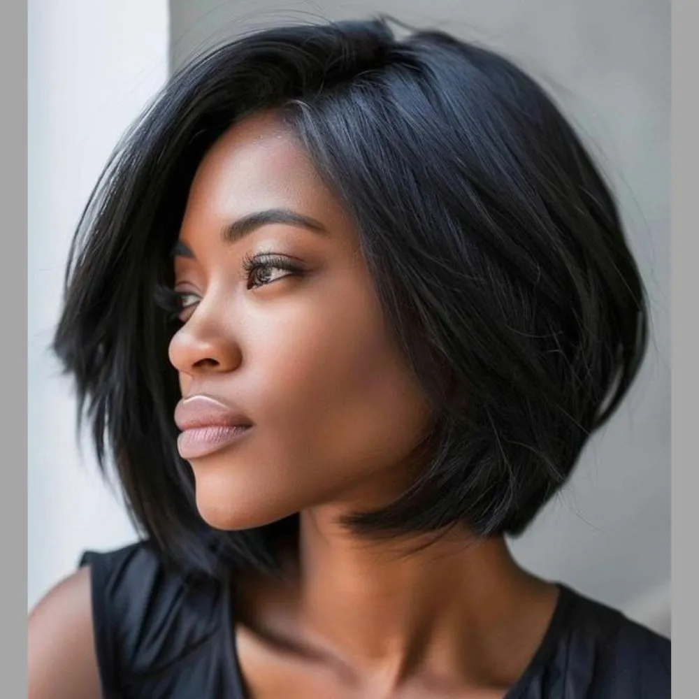 Classic & Chic Layered Cut Blowout Bob Lace Glueless Wig