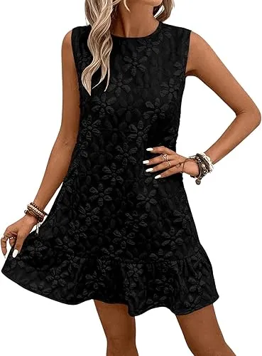 Daisy Jacquard Summer Mini Dress