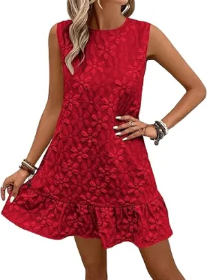 Daisy Jacquard Summer Mini Dress