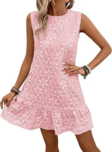 Daisy Jacquard Summer Mini Dress