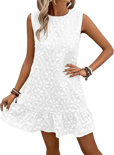 Daisy Jacquard Summer Mini Dress