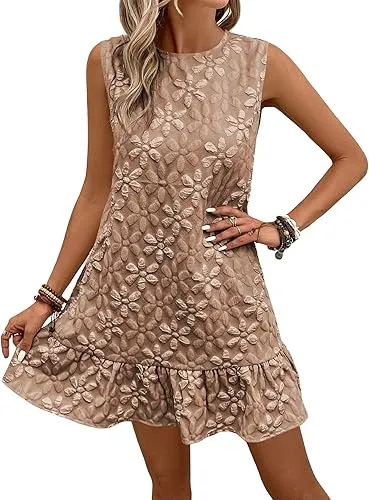 Daisy Jacquard Summer Mini Dress