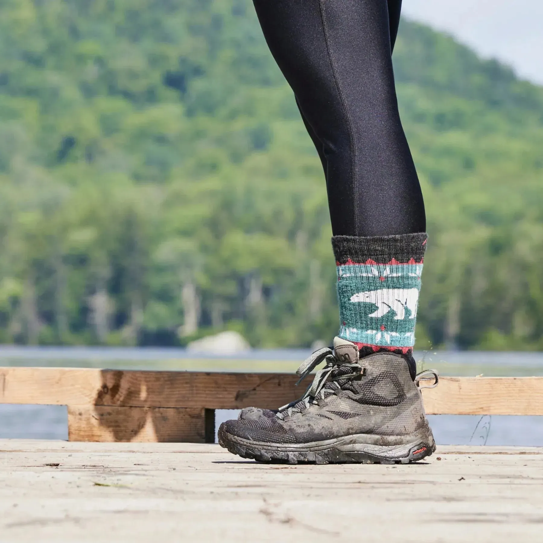 Darn Tough 5017 Women's Vanna Grizzle Boot Midweight Hiking Sock - Charcoal