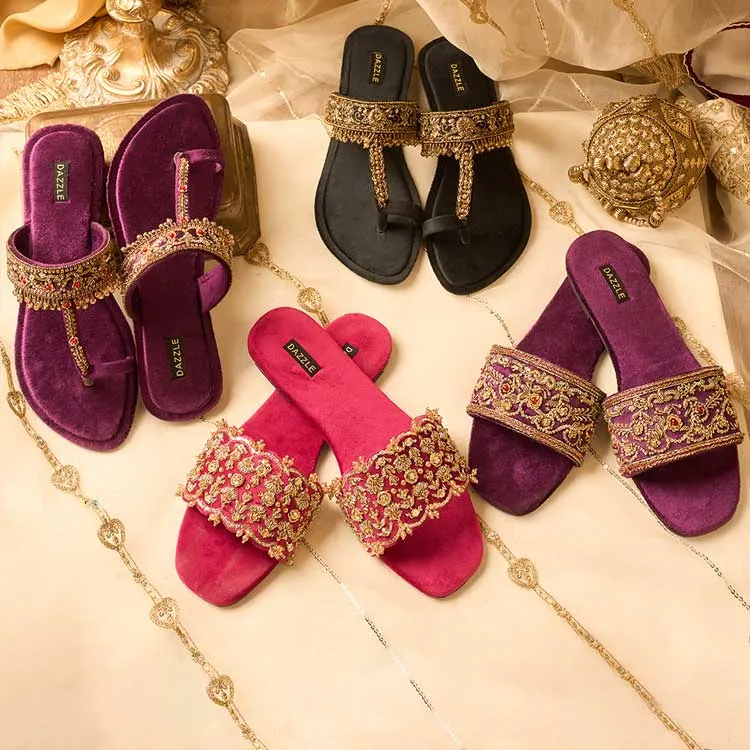 Dazzle By Sarah - Paristan Slider Slippers