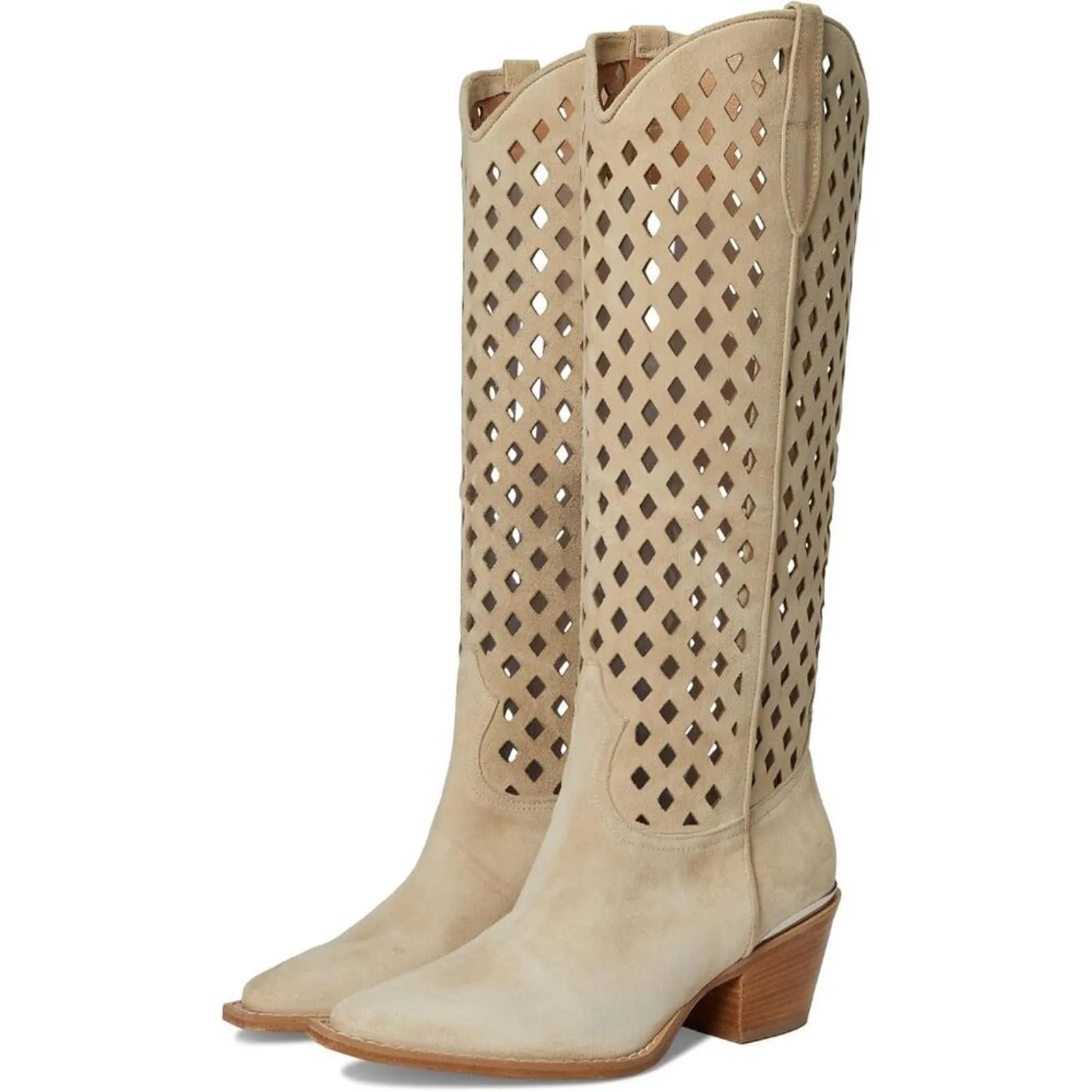 Diamonds Are Forever Sand Suede Cowboy Boots