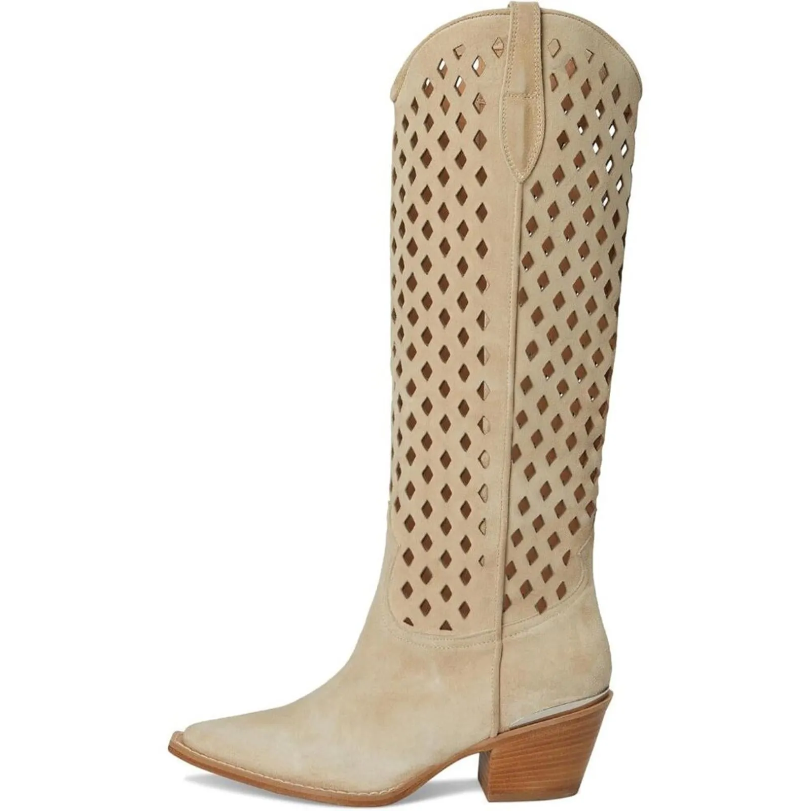 Diamonds Are Forever Sand Suede Cowboy Boots