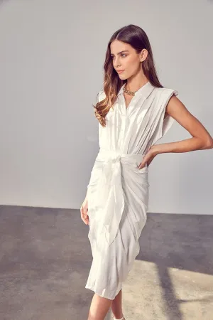 Do   Be Collection Junior Sleeveless Button Front Tie Dress