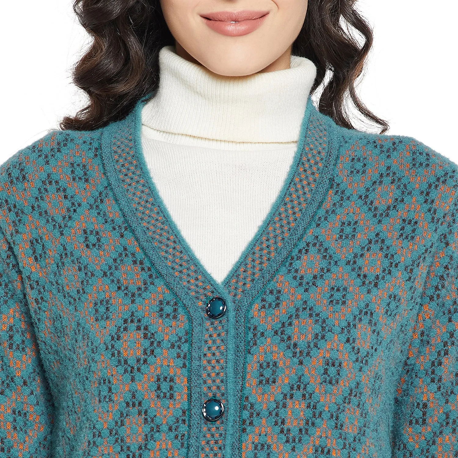 Duke Stardust Women Full sleeve V Neck Cardigan (SDS1052)