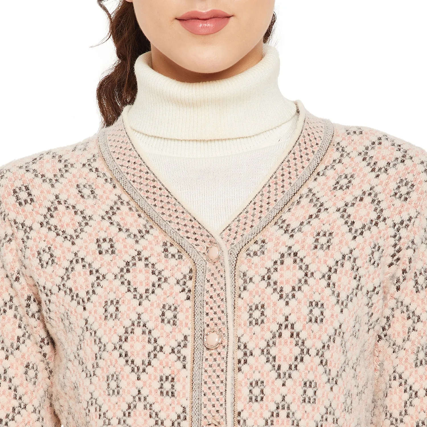 Duke Stardust Women Full sleeve V Neck Cardigan (SDS1052)