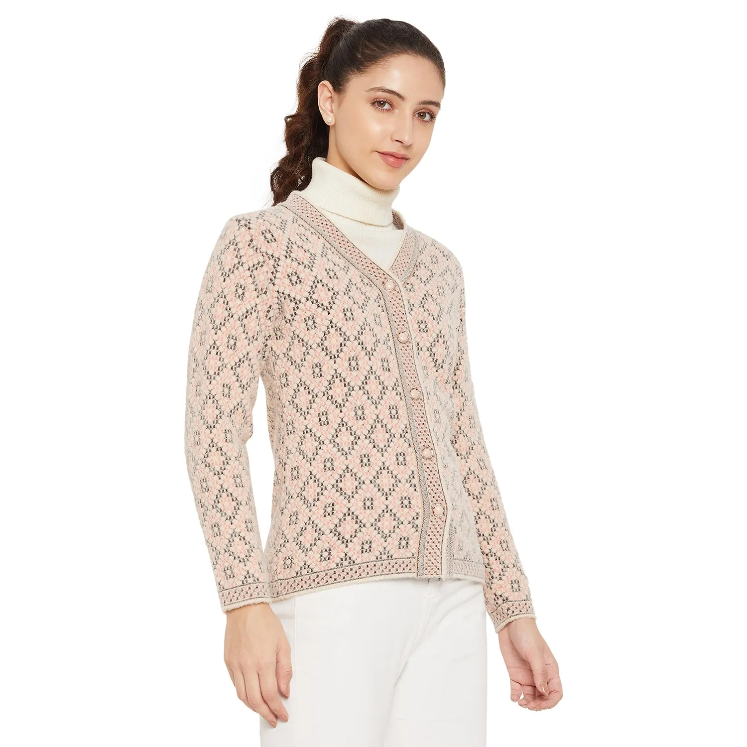Duke Stardust Women Full sleeve V Neck Cardigan (SDS1052)