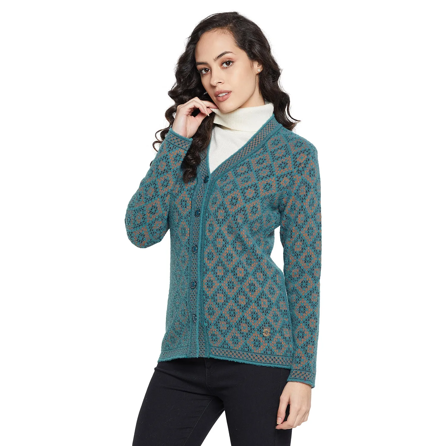 Duke Stardust Women Full sleeve V Neck Cardigan (SDS1052)