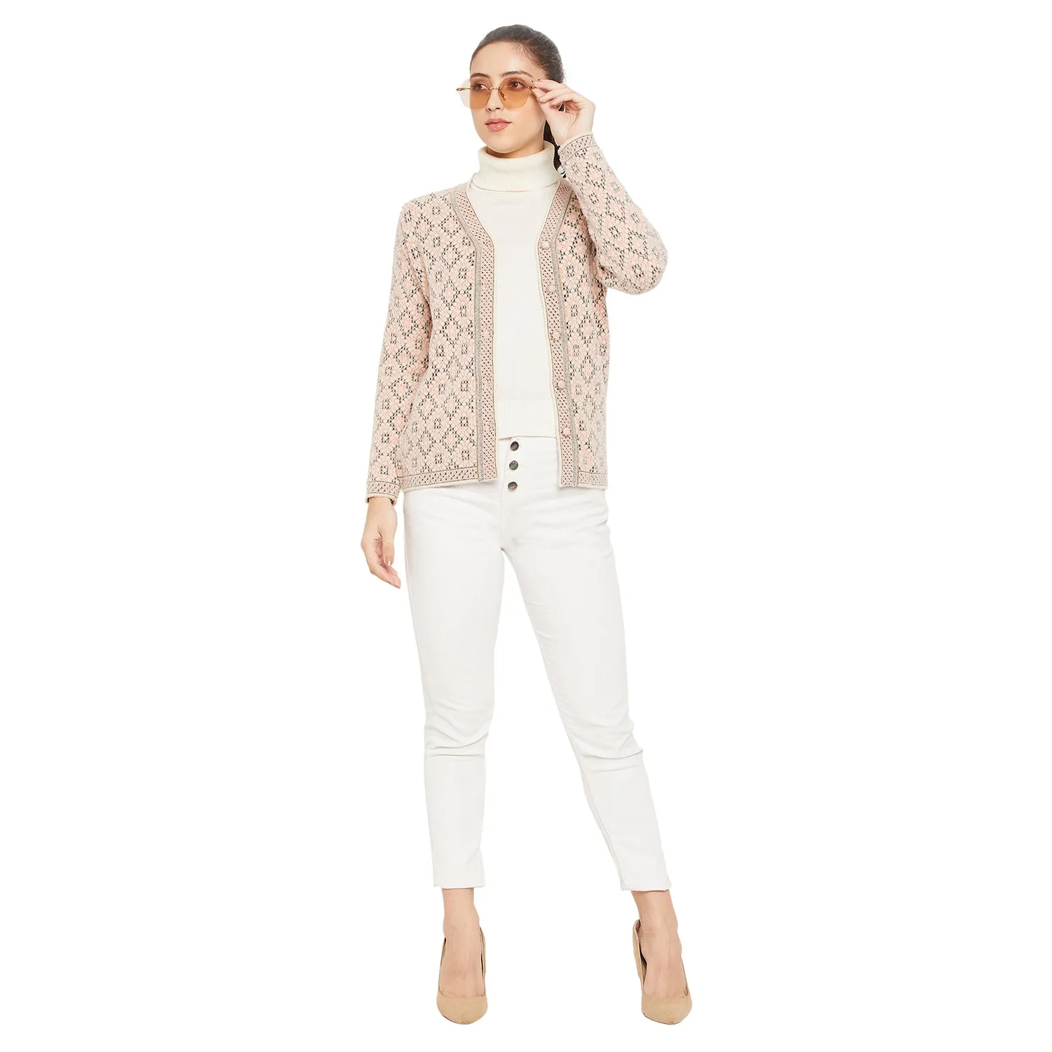 Duke Stardust Women Full sleeve V Neck Cardigan (SDS1052)
