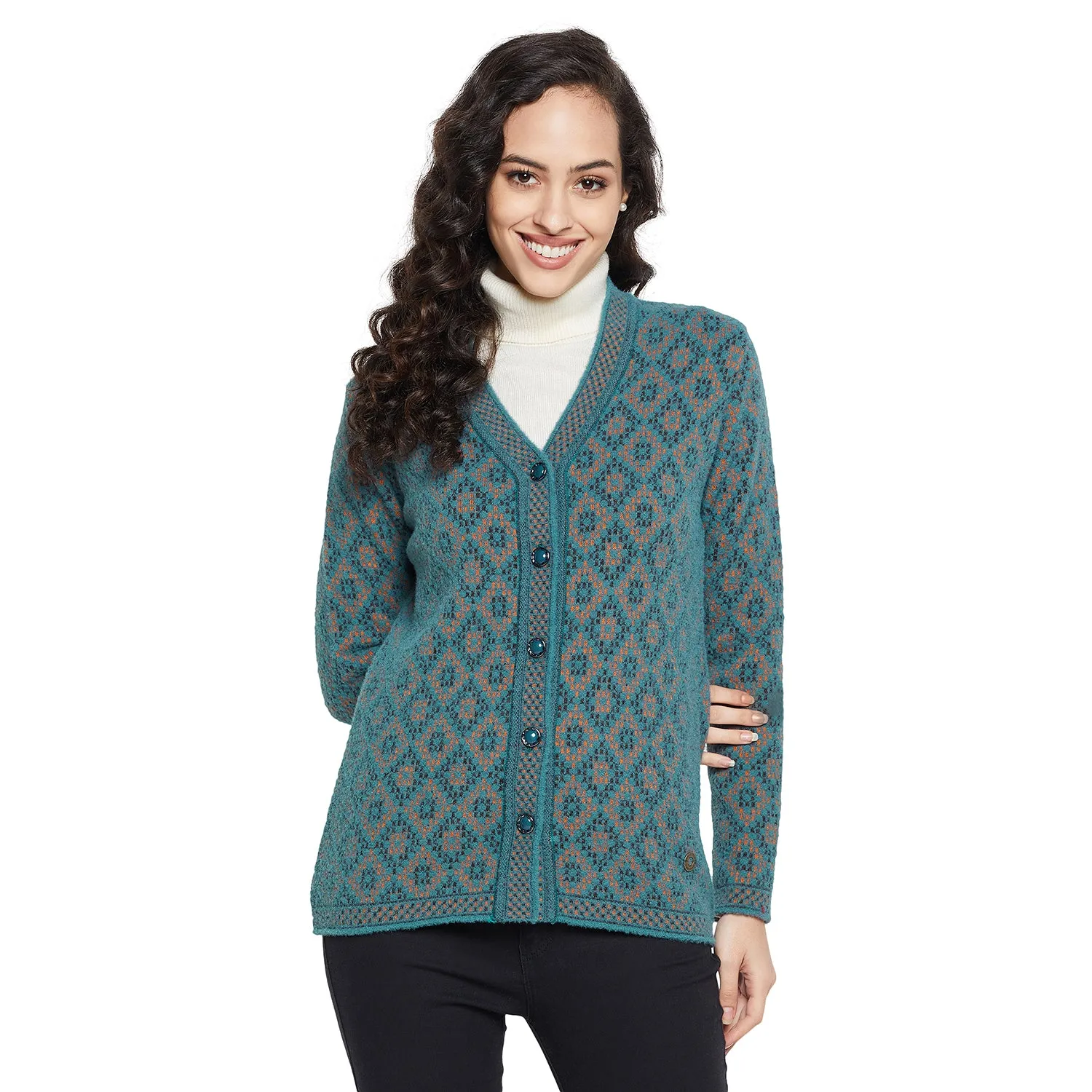 Duke Stardust Women Full sleeve V Neck Cardigan (SDS1052)