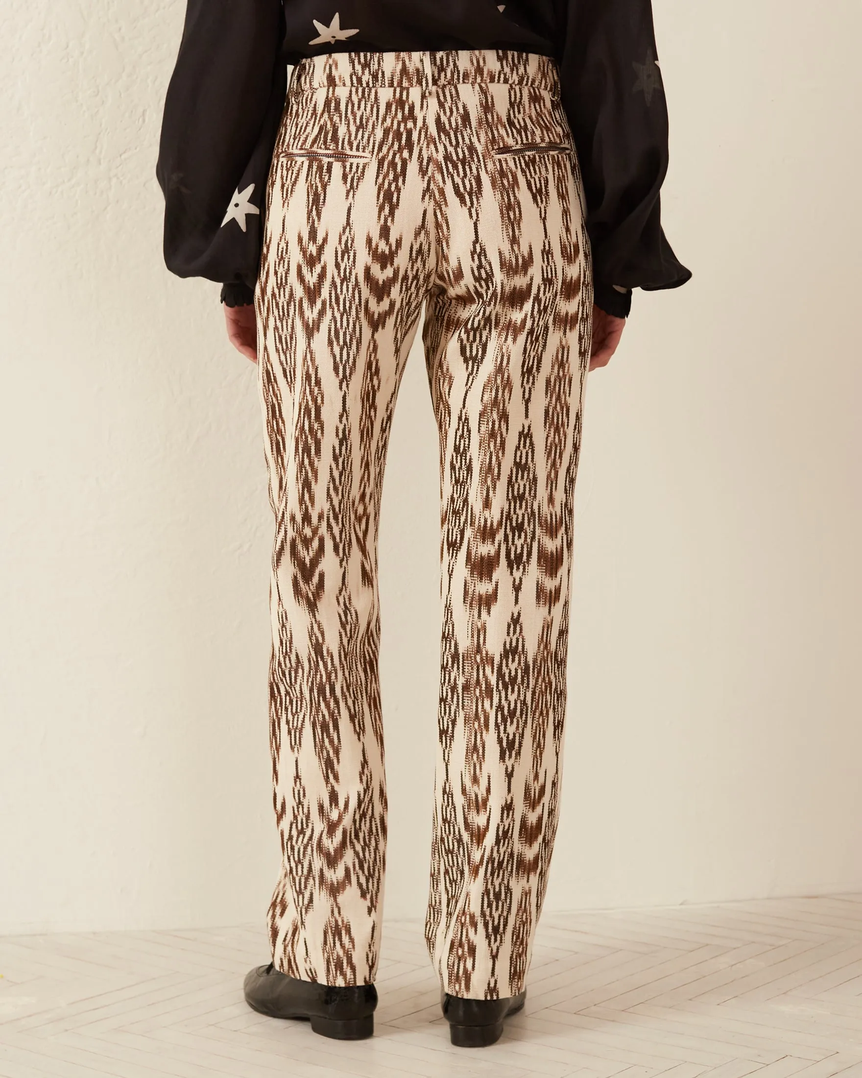 Ezra Feather Ikat Pant