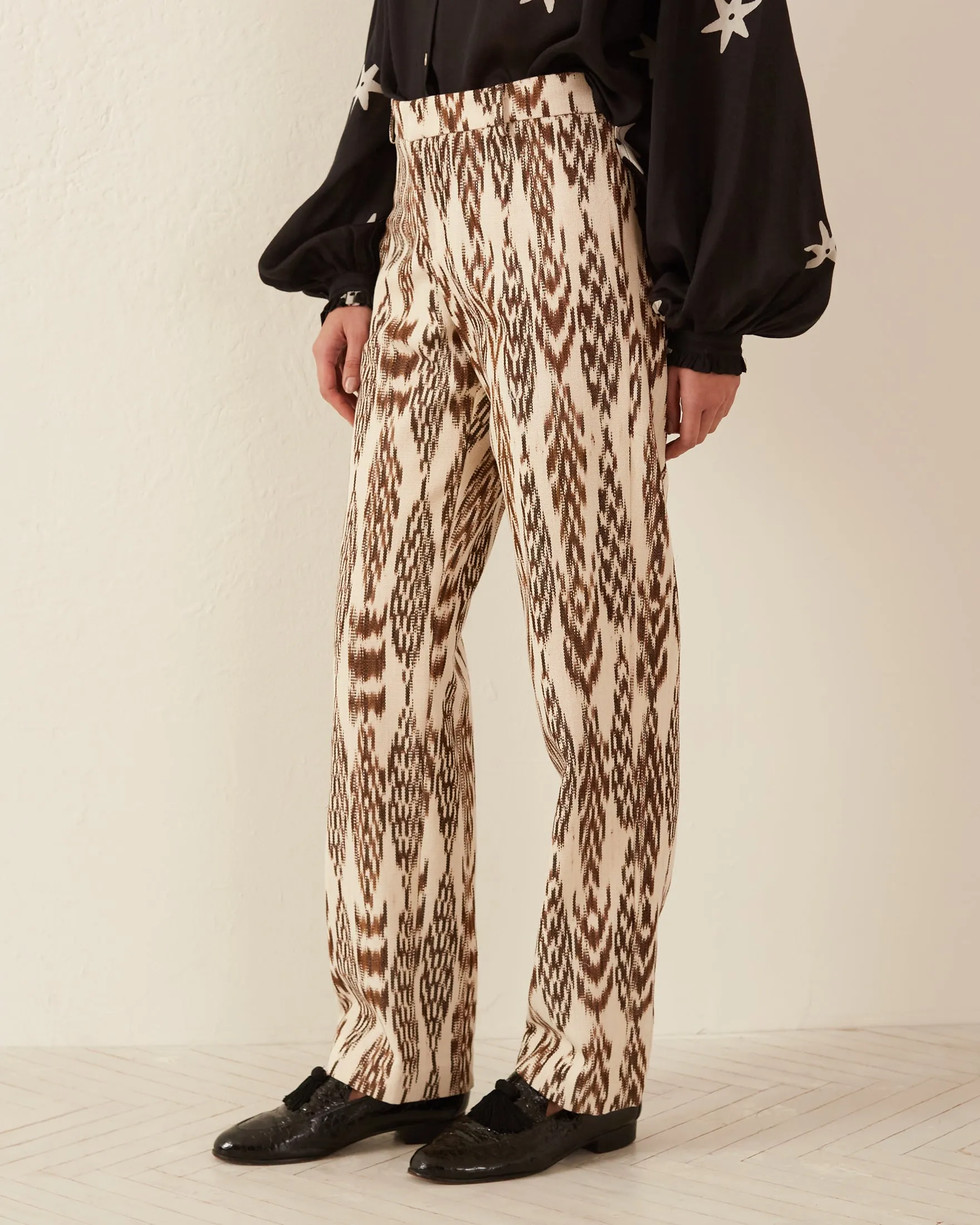 Ezra Feather Ikat Pant