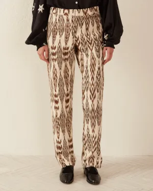 Ezra Feather Ikat Pant