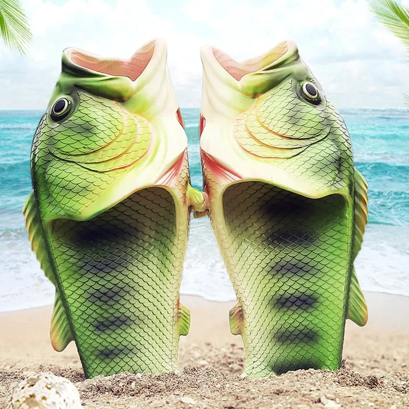 Fish Slippers For Summer Unisex Family Funny Fish Sandals