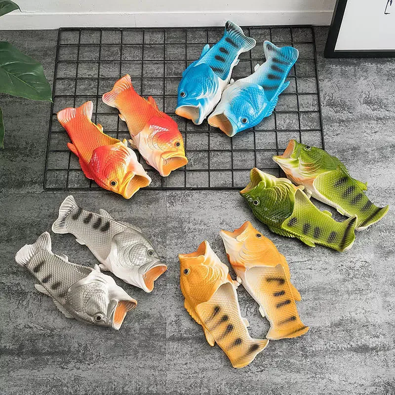 Fish Slippers For Summer Unisex Family Funny Fish Sandals