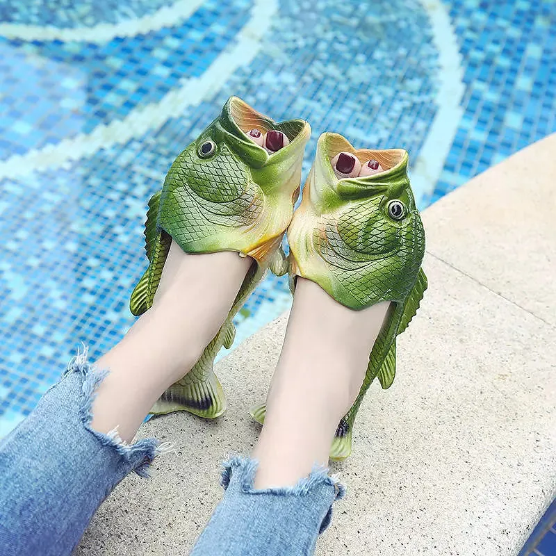 Fish Slippers For Summer Unisex Family Funny Fish Sandals