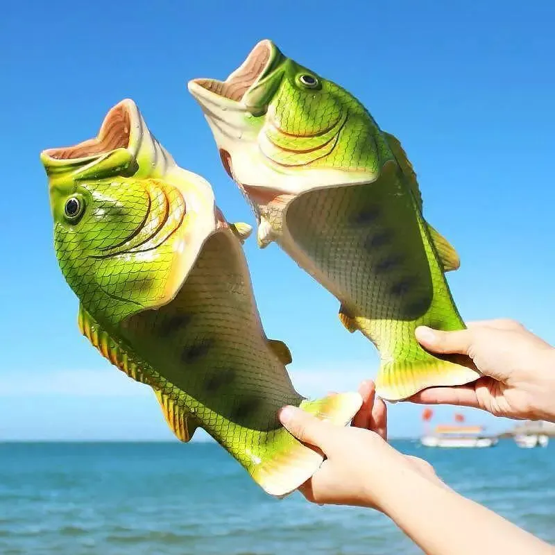 Fish Slippers For Summer Unisex Family Funny Fish Sandals