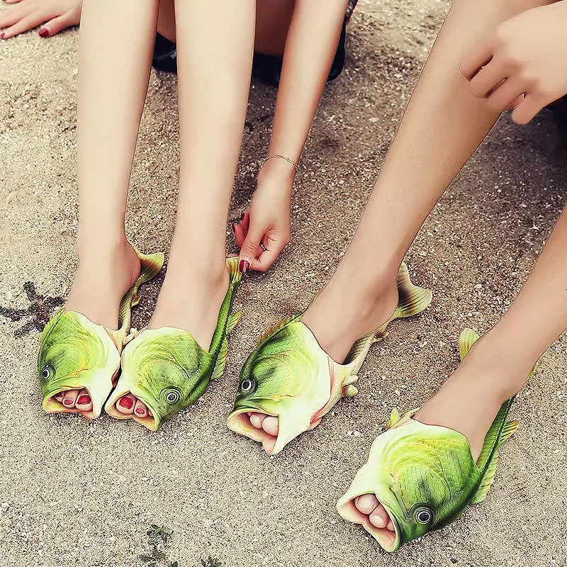 Fish Slippers For Summer Unisex Family Funny Fish Sandals