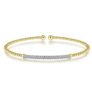 Gabriel & Co. 'Bujukan' Diamond Bar Bangle Cuff Bracelet