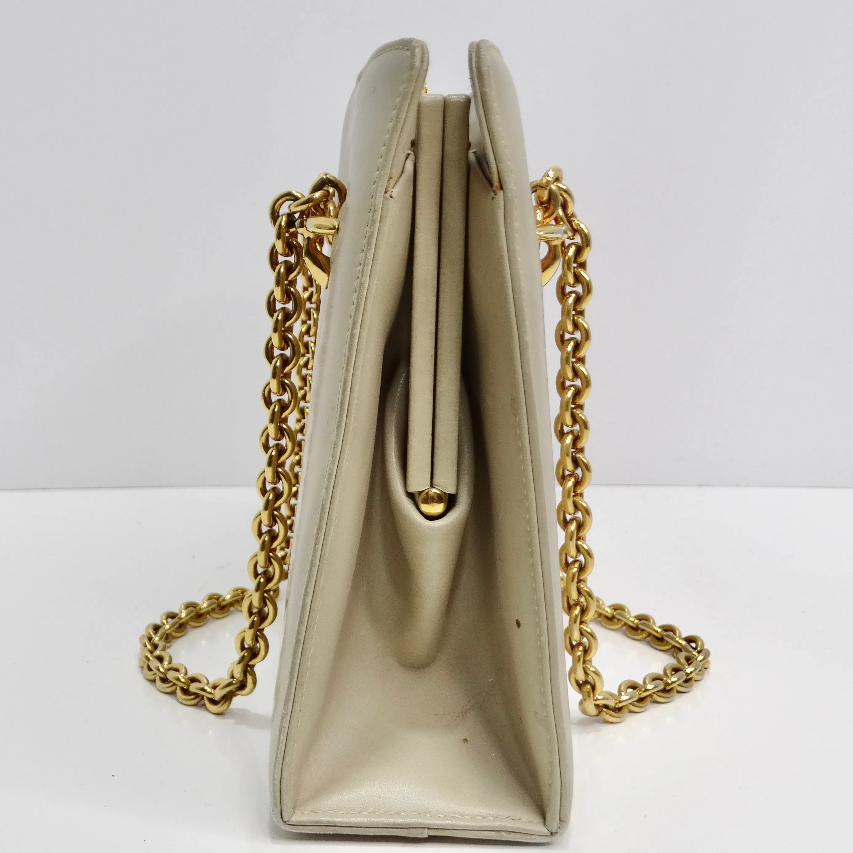 Gucci 1960s Beige Leather Shoulder Bag