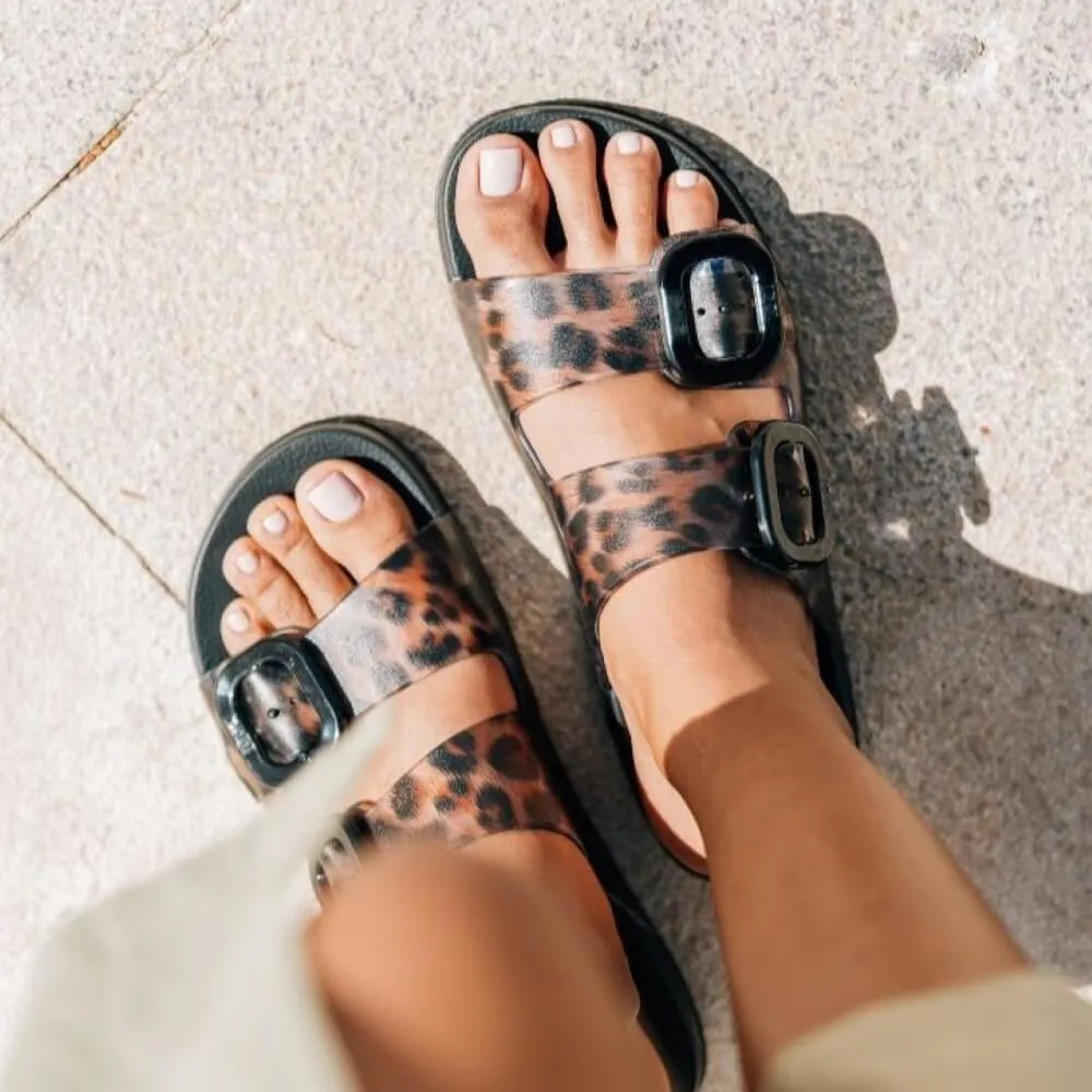 Igor Habana Sliders Black Leopard Print S10336