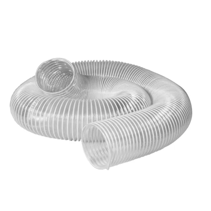 King 8" x 5' Clear 'Ultra' Flexible Dust Collection Hose