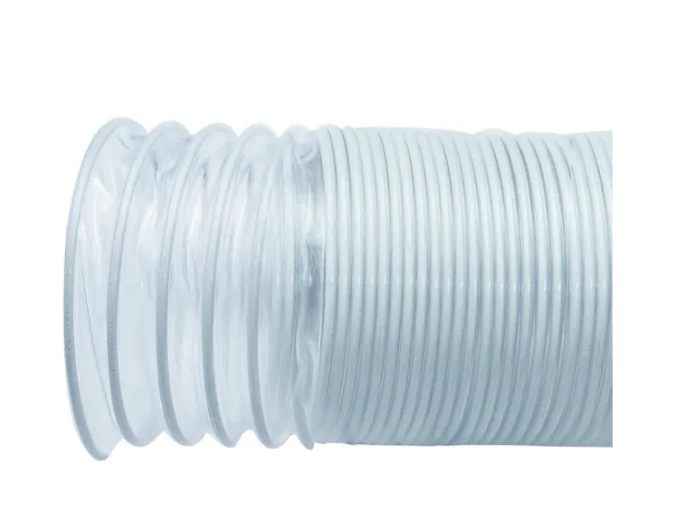 King 8" x 5' Clear 'Ultra' Flexible Dust Collection Hose