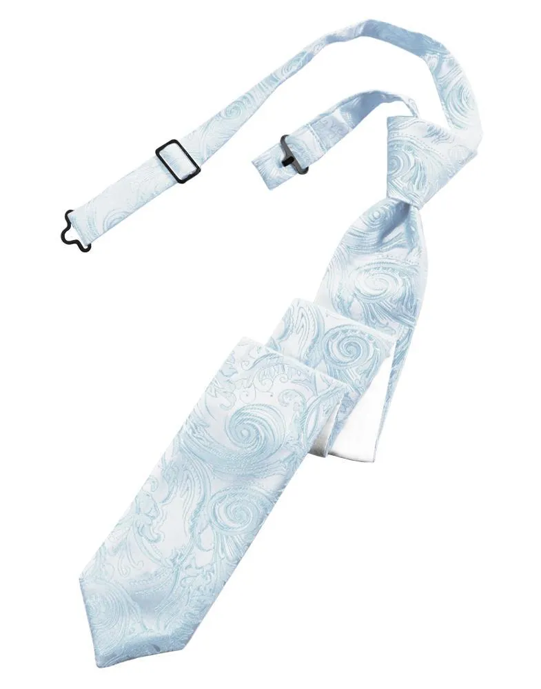 Light Blue Tapestry Skinny Necktie