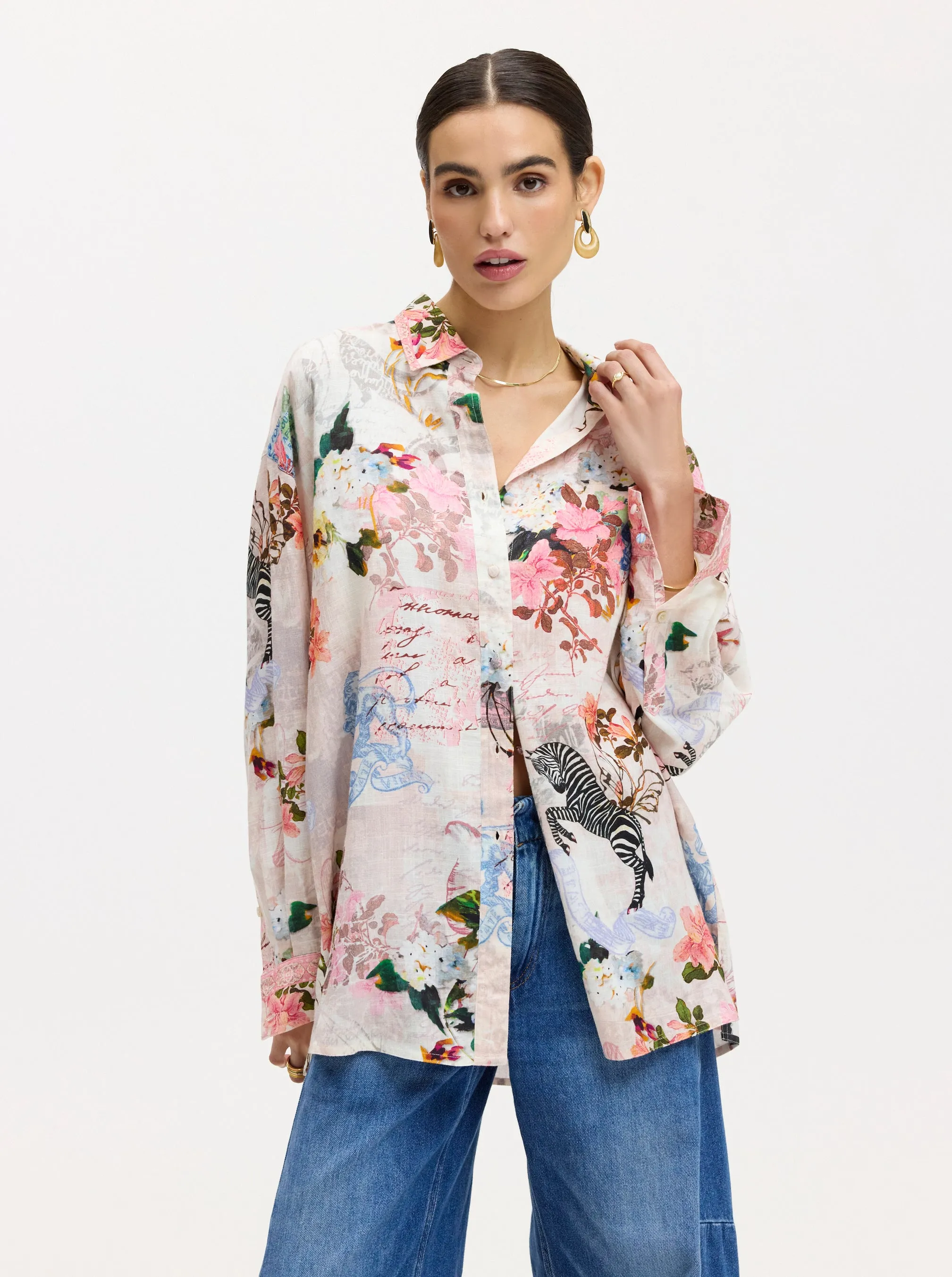 LOLA LONG SLEEVE BUTTON DOWN SHIRT