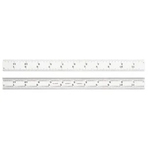 L.S. Starrett Steel Rules, 6 in, 16R, Steel, Full-Flexible, 51374